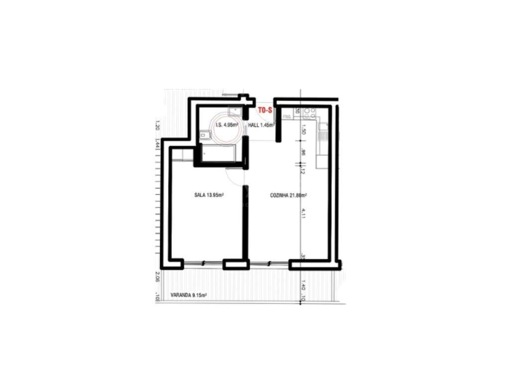 Apartamento T0+1 - Edifício Mares - Fração S - Grande imagem: 2/7