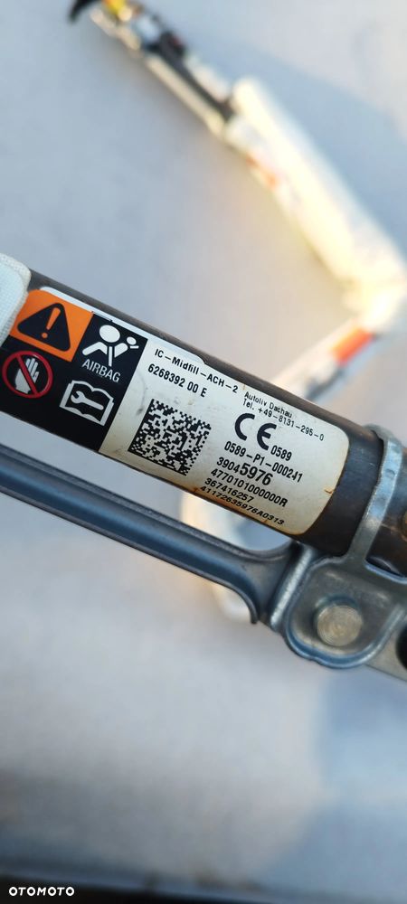 Opel Corsa E  3D kurtyna airbag prawa lewa 39045975 / 39045976 - 2