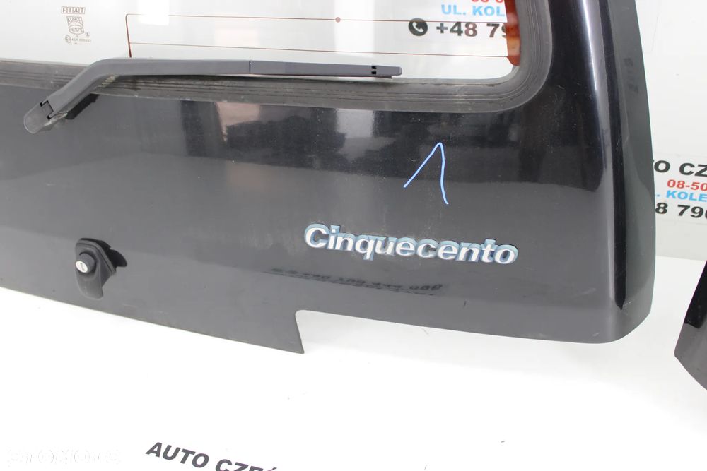 Fiat cinquecento Klapa bagażnika tył czarna - 18