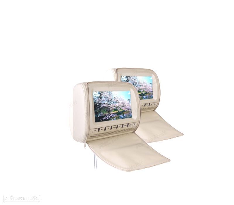 ENCOSTO DE CABEÇA MULTIMEDIA DVD 9 PULGADAS COR EM BEJE - 3