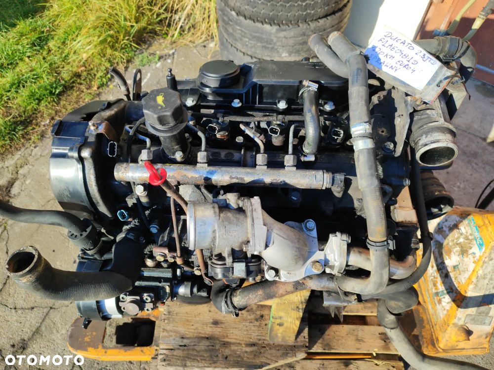 Silnik kompletny 2.3 JTD F1AE0481D 120KM Euro4 Fiat Ducato III 06-14r na chodzie, odpala bez problemów -Film z pracą, BRUDNY, ale sprawny - 2