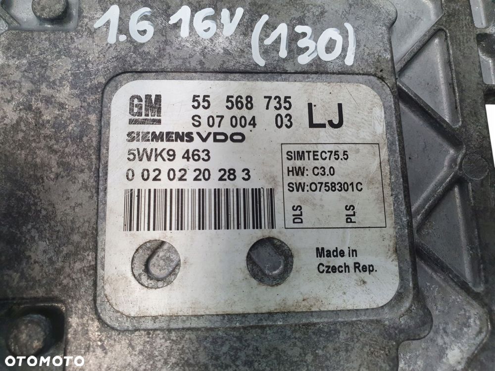 STEROWNIK SILNIKA ECU Opel Astra H Meriva Zafira 1.6 16V Z16XER 55568735 LJ - 2