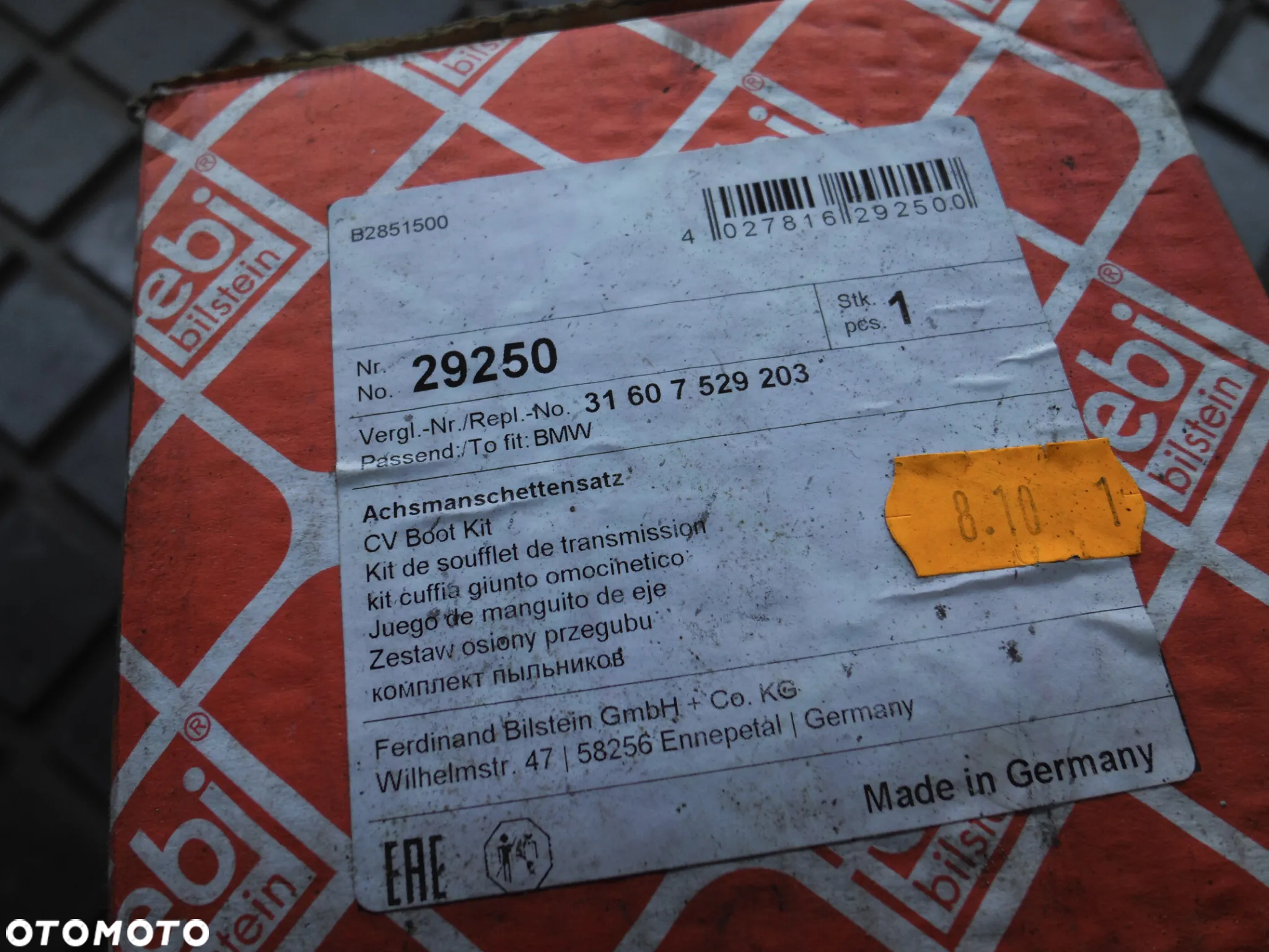 FEBI BILSTEIN 29250 OSLONA PRZEGUBU OPEL ASTRA H 1.7CDTI 04- - 2