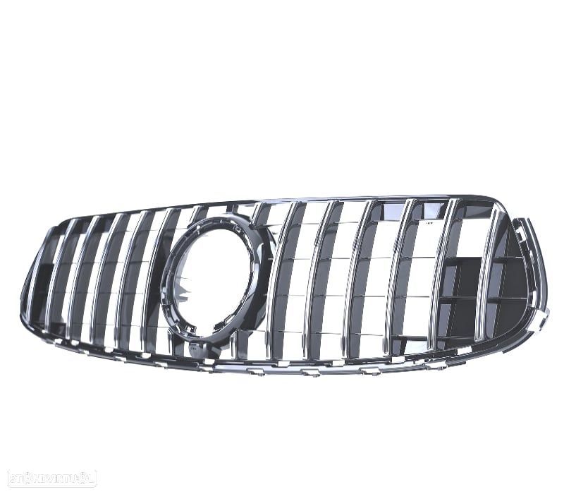 GRELHA FRONTAL MERCEDES CLASE GLC X253 SUV 20- AMG PRETO CROMO - 4