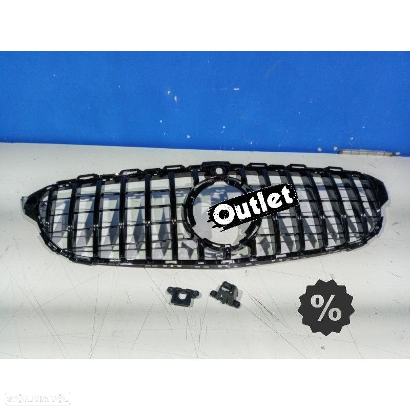 C012097C1 GRELHA DIANTEIRA MERCEDES W205 LOOK AMG GT 19- PRETO - 5