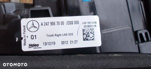 MERCEDES B-KLASA W247 PRAWA TYLNA LAMPA LED A2479067000 - 3