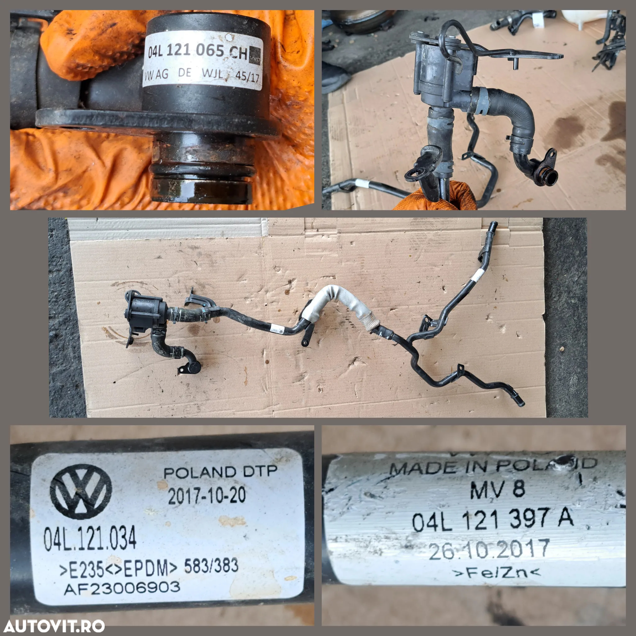 -2- Anexe motor CXH VW T6 2.0 tdi 2019 21 000 km catalizator sonda lambda supapa vacuum flansa lichid racire fulie motor fulie pompa servo pompa recirculare apa instalatie electrica motor - 5