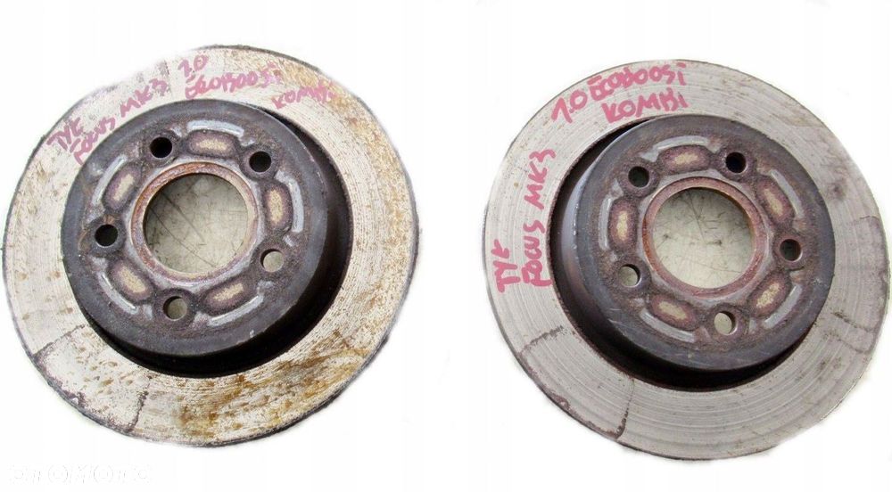 FORD FOCUS MK3 LIFT KOMBI 1.0 ECOBOOST TARCZE HAMULCOWE TYŁ KOMPLET - 1