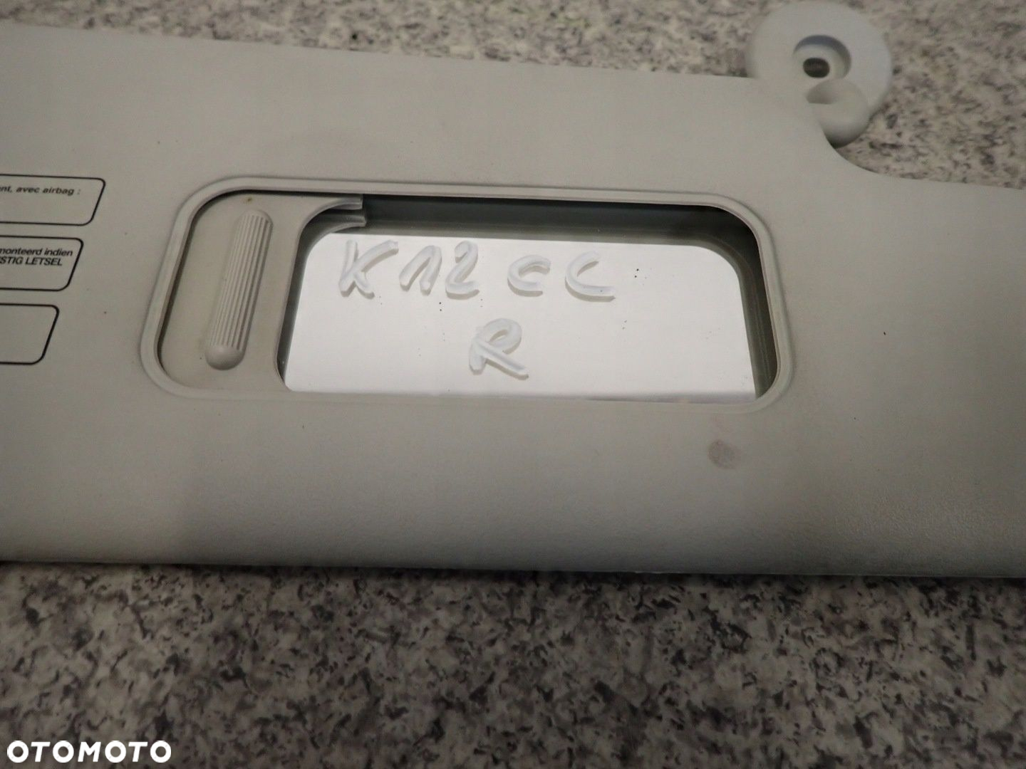 NISSAN MICRA K12 03- DASZEK PRZECIWSŁONECZNY PRAWY - 3