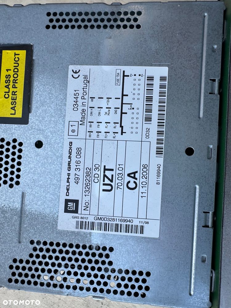 Opel corsa D radio CD delphi Grundig GM - 3