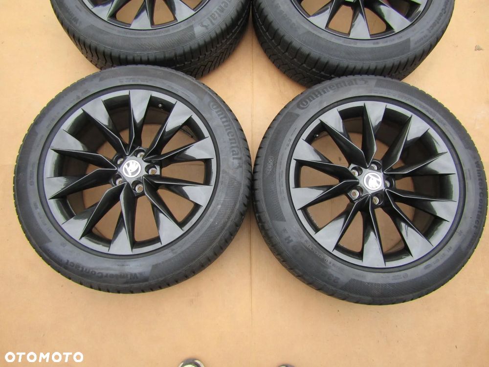 4 x Felgi Aluminiowe Koła 19 Skoda Enyaq Kodiaq VW Tiguan 8 j 5x112 ET 45 piasta 57,1 mm 5LA601025AP + Opony 235/55 19 Zimowe Continental - 5
