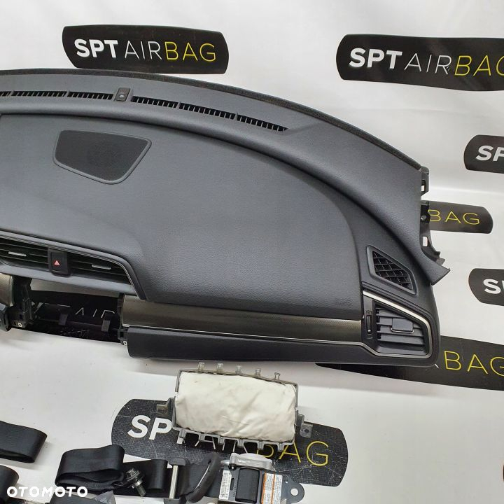 HONDA CIVIC 10 X DESKA ROZDZIELCZA KONSOLA KOKPIT PULPIT PODUSZKI AIRBAG AIR BAG PASY KIT SET - 4