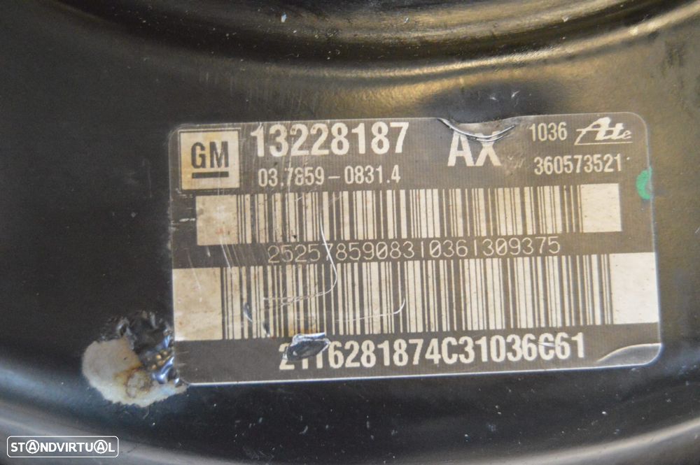 SERVOFREIO SERVO FREIO BOMBA DEPOSITO RESERVATORIO LIQUIDO TRAVÕES GM13228187 13228187 13228187AX 360573521 OPEL INSIGNIA A G09 SPORTS TOURER 2.0 CDTI 130CV A20DT - 4