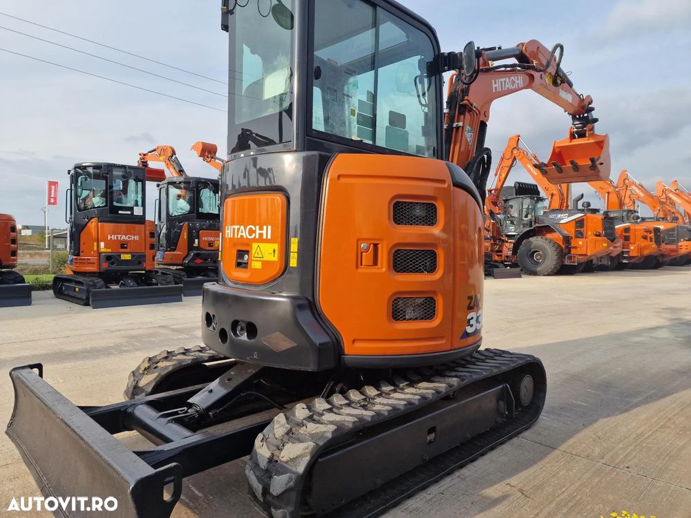 Hitachi ZX33U-6, Masa Operationala 3,7t, 2023, 1.305h, CUPLA RAPIDA HIDRAULICA+3 CUPE NOI, SistemAntifurt, Inst picon, senile 80% bune, Aer conditionat, Adancime sapare 5m, Ridica 2,8tone, Motor 25CP, posibilitate leasing 4 ani, CA NOU-PROMOTIE 36900 EUR+Tva - 26