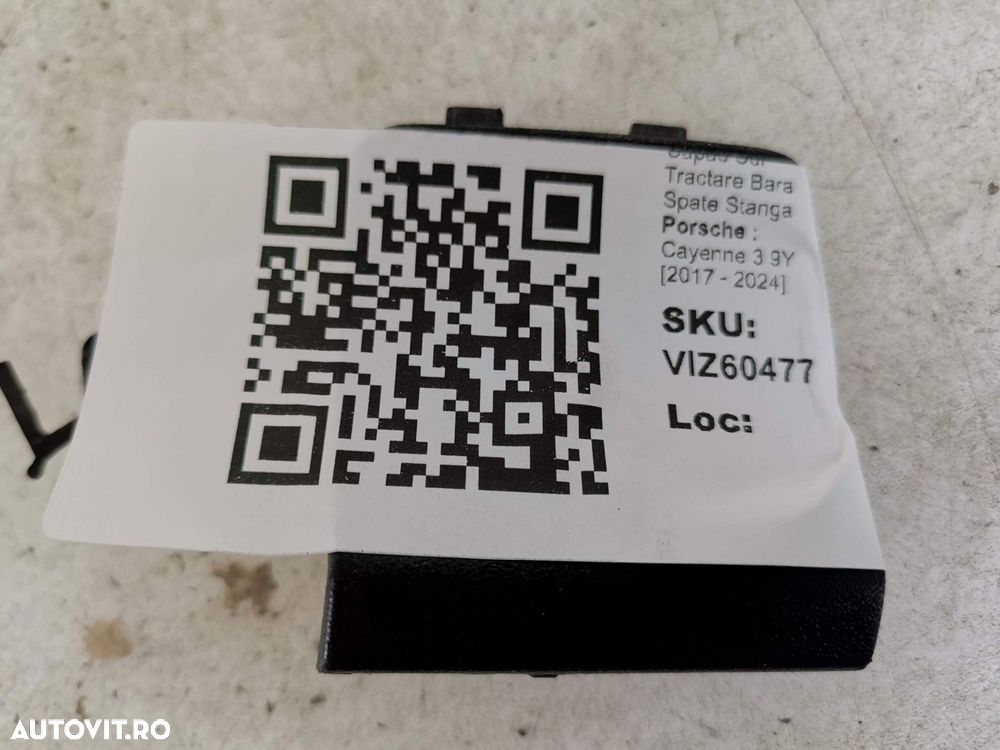 Capac Cui Tractare Bara Spate Stanga Porsche  Cayenne 3 9Y 2017 2018 2 - 4