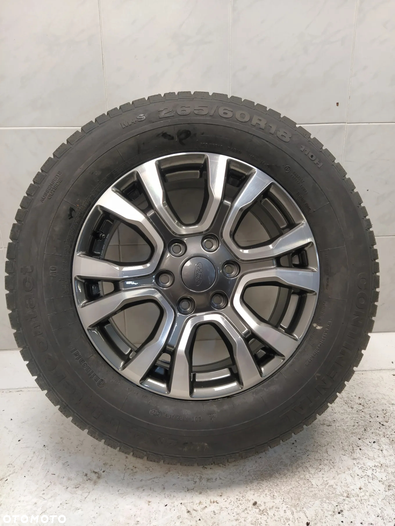 FORD RANGER FORD EVEREST 8X18 ORYGINALNE FELGI ALUMINIOWE R18 ET55 6X139.7 OPONY CONTINENTAL 265/60 KOŁA ZIMA BIEŻNIK ok 8.50mm DEKIELKI FORD NOWY KOMPLET - 6