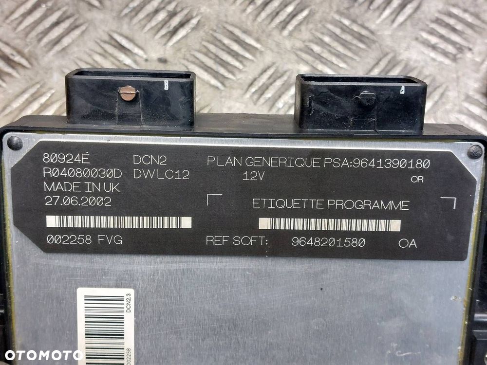 ZESTAW STARTOWY PEUGEOT 206 I 1.9 D 9641390180 9648201580 9646777380 - 2