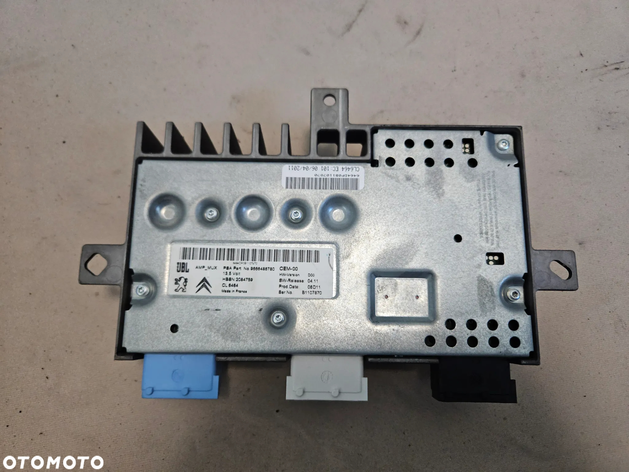 Wzmacniacz JBL Peugeot 3008 I 2011r 9666486780 - 3