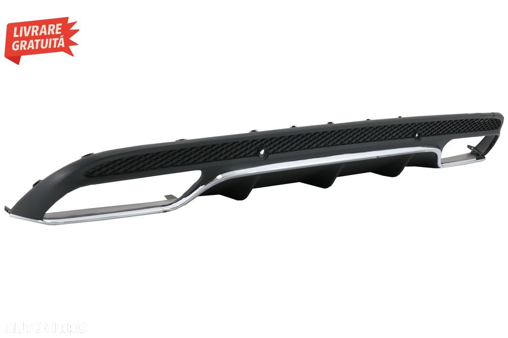 Difuzor Bara Spate cu Ornamente tobe Negre Mercedes C-Class W205 S205 (2014-2020) - livrare gratuita - 4