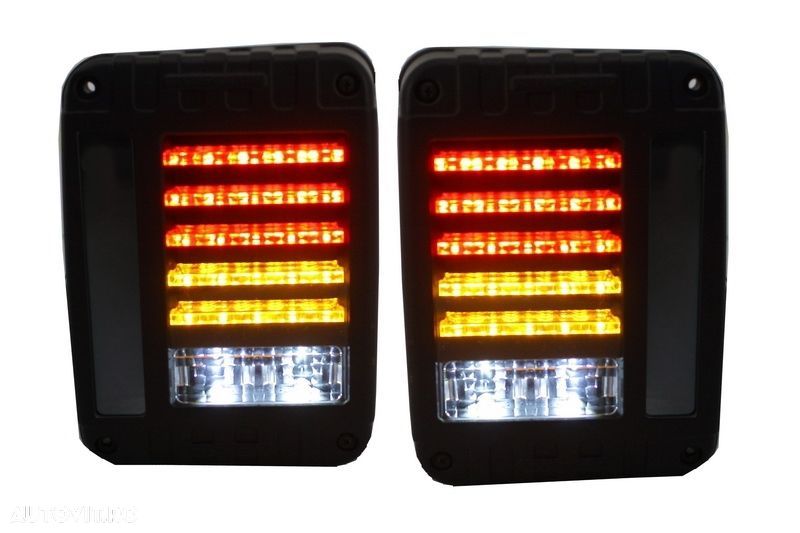 Stopuri Full LED compatibil cu JEEP Wrangler / Rubicon JK (2007-2017) - 1