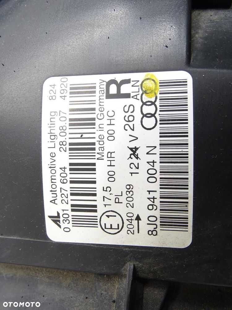 LAMPA REFLEKTOR PRAWA PRAWY PRZEDNIA XENON 8J0941004N AUDI TT 8J - 11