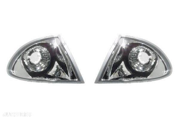 Set Lampa semnalizare fata Bmw Seria 3 E46 Sedan/Combi 06.1998-09.2001 Dreapta+stanga, silver-transparent tuning - 1