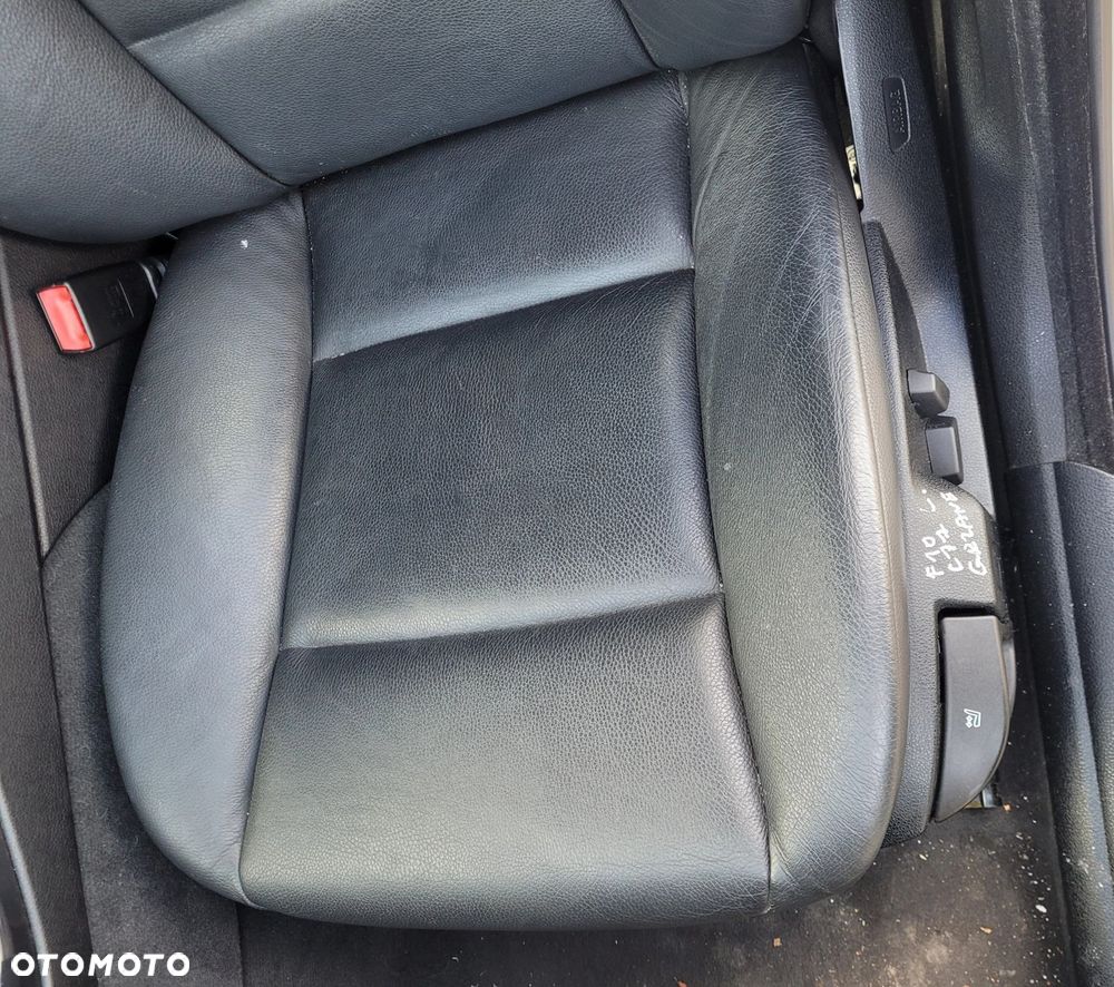 FOTEL LEWY PRZÓD PRZEDNI BMW F10 F11 GRZANY CZARNA SKÓRA EUROPA C77 - 2