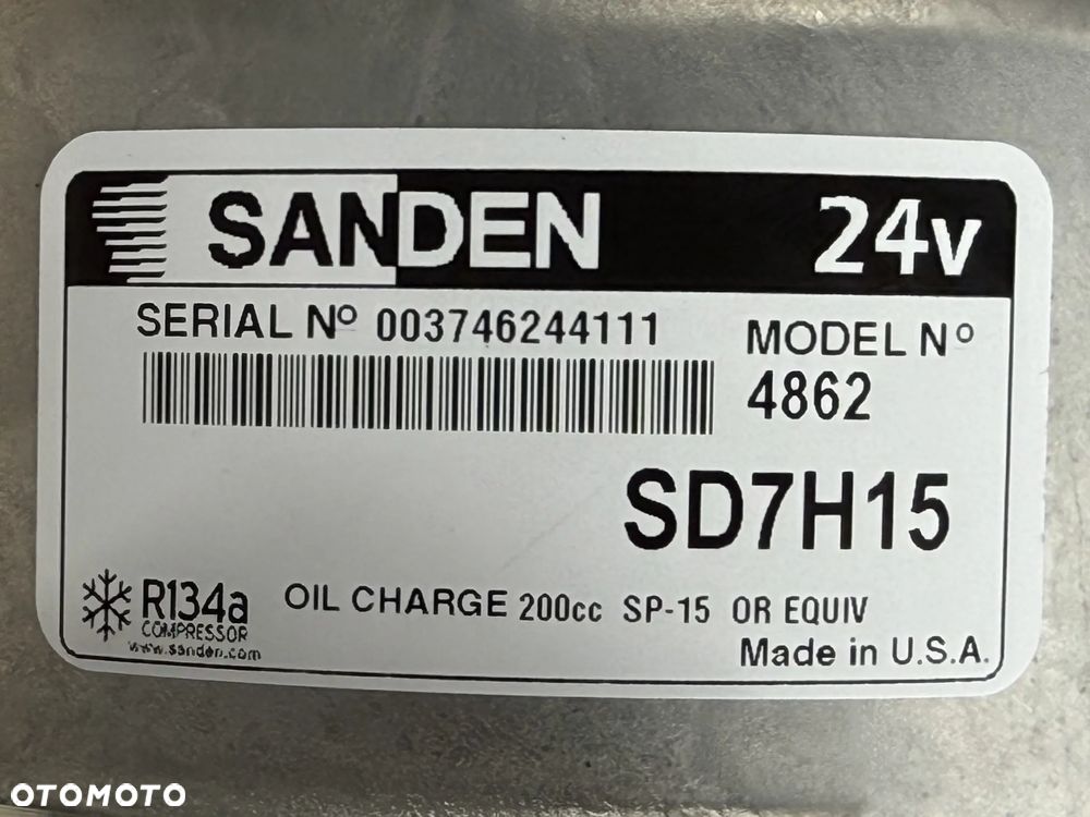 SD7H15 4862 NOWY oryginalny kompresor klimatyzacji SANDEN - UNIWERSALNY 24V - 7
