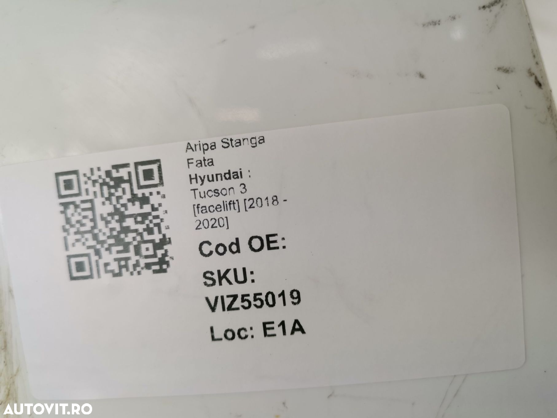 Aripa Stanga Fata Hyundai  Tucson 3 [facelift] [2018 - 2020] Originala - 8