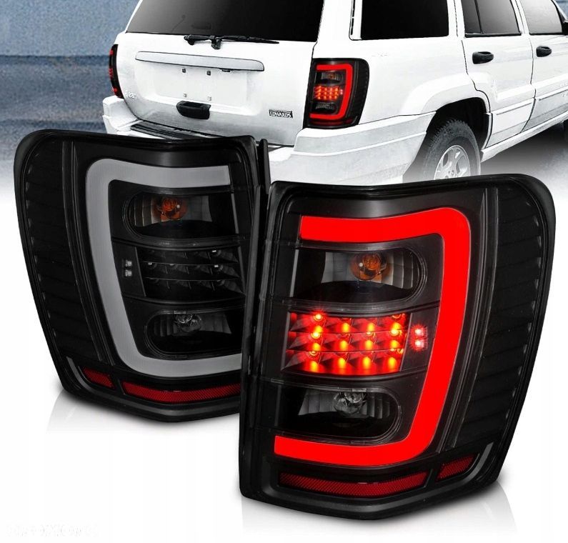 Lampy tyl Black Clear Czarne Tuning Led Jeep Grand Cherokee WJ 1999-2005 - 5