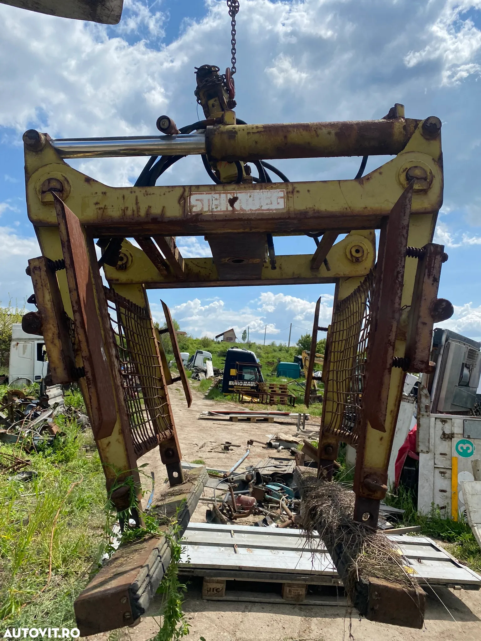Greifer Steinweg Rotativ cu 2 cilindri pentru Excavator : incarcare lemn / fier / deseuri - 6