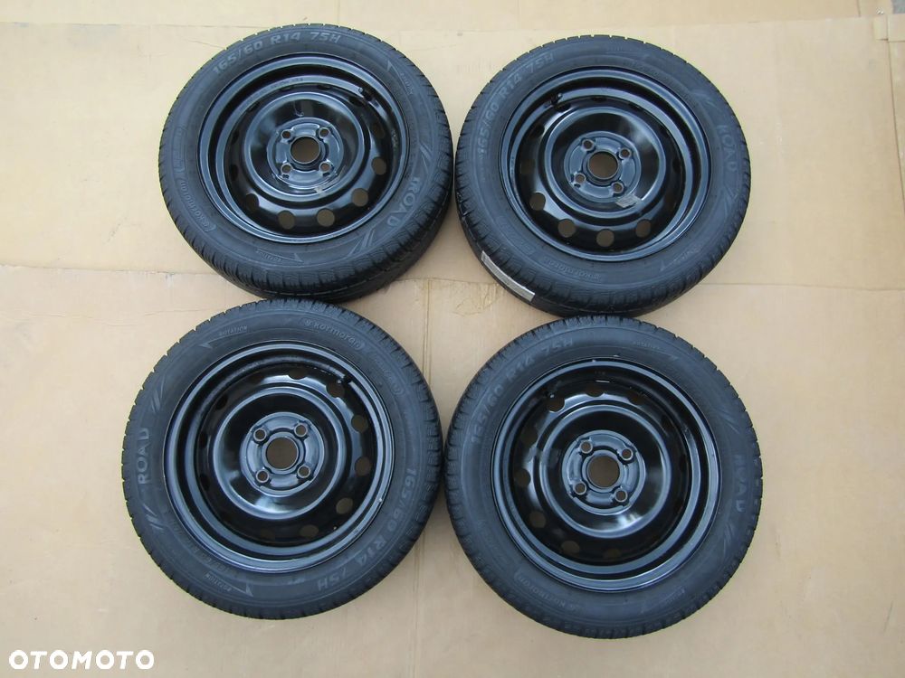 4x Felgi Stalowe Koła 14 Hyundai i10 i20 Kia Picanto I 5 j 4x100 ET46 Opony 165/60 14 Letnie - 3