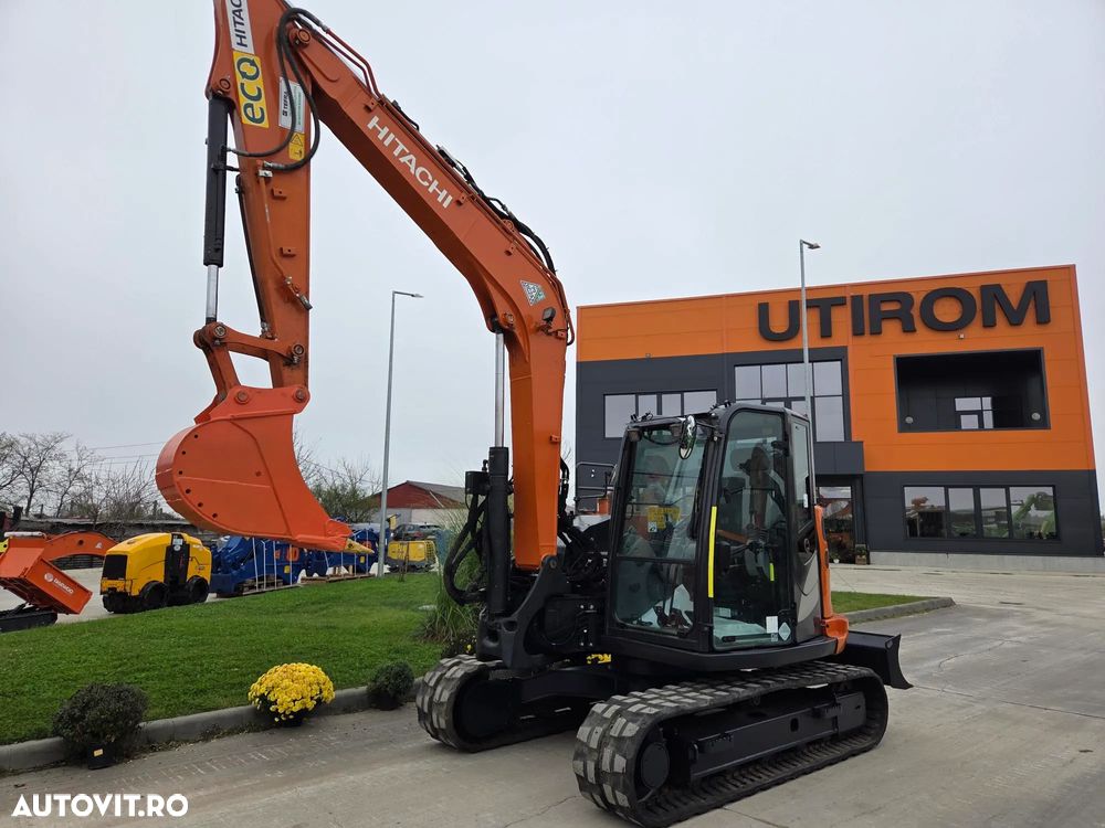Hitachi ZX85, 2021, 4.088h, CUPLA RAPIDA+3 CUPE NOI, Senile CAUCIUC 90% ok, Inst hidr de picon pe bratele de excavare, A doua inst hidr pe bratele de excavare, Ad sapare 5m, ridica 4,5t, camera spate, 8.650kg, leasing 4 ani-6.500lei/luna, PROMOTIE 56.900 EUR - 7