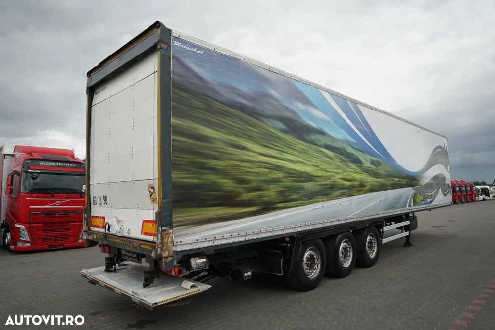 LeciTrailer CONTAINER / ELEVATOR PALFINGER 2.500 KG / AXĂ RIDICATĂ / SAF / PODEA REZISTENTĂ / OBLOANĂ RULOU - 6