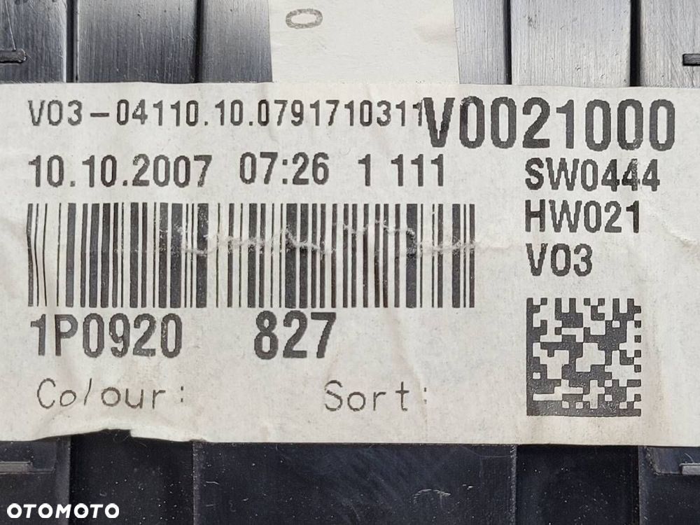 LICZNIK ZEGARY 1.6 B SEAT LEON II EU 1P0920827 - 7