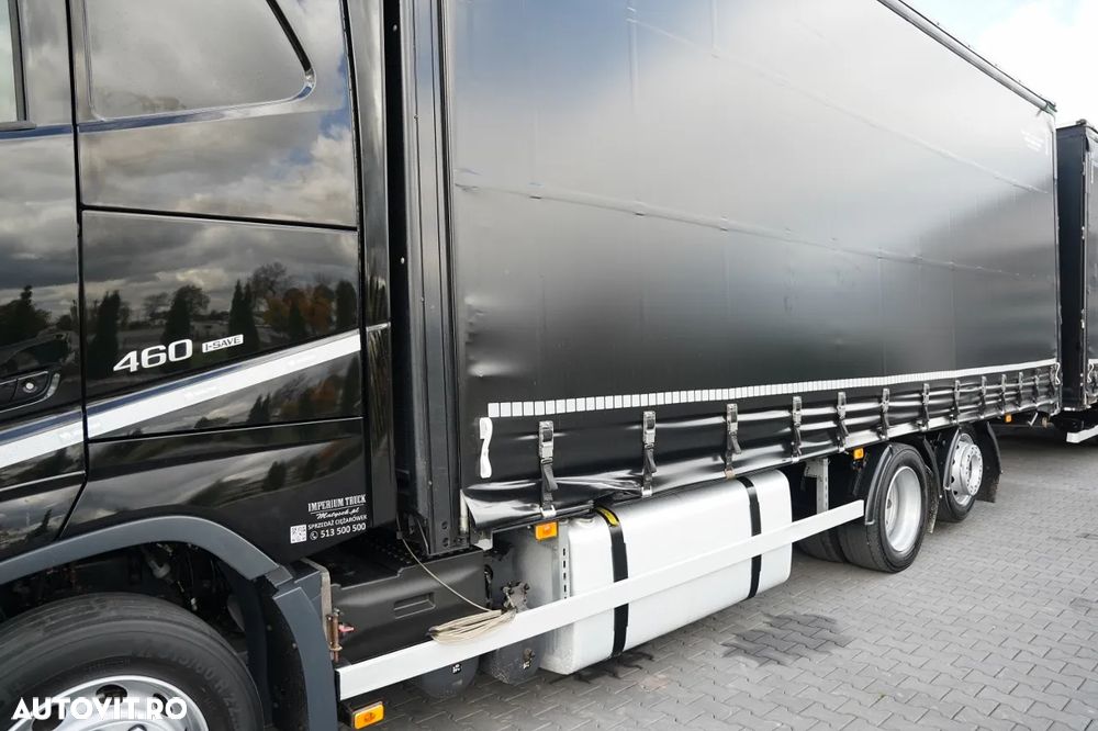 Volvo FH 460 / ANSAMBLU TANDEM / 120 m³ / ÎNCĂRCARE PRIN TRAVERSARE (DRIVE-THROUGH) / 6x2 / I-SAVE / CLIMATIZARE STAȚIONARĂ / AXĂ RIDICABILĂ / PLAFON RIDICABIL / - 10