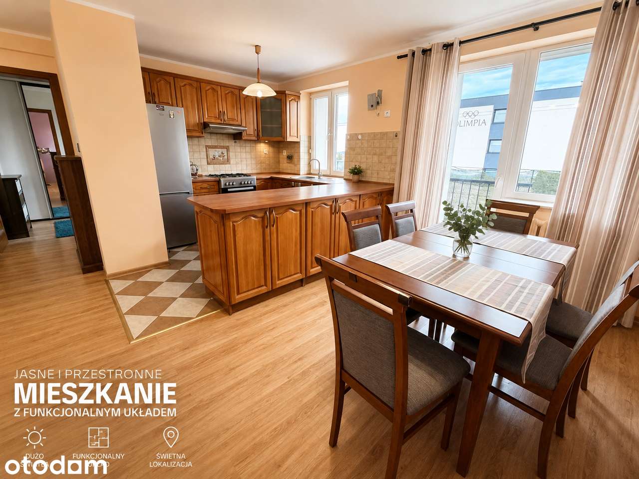 3-pokojowe mieszkanie 62,07 m² | Osiedle Sportowe | Pełne wyposażenie