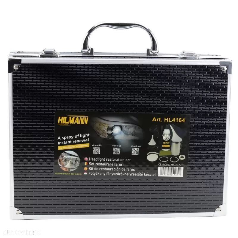 Kit polimerizare restaurare faruri auto cu polimer lichid 600 ml Nou - 7