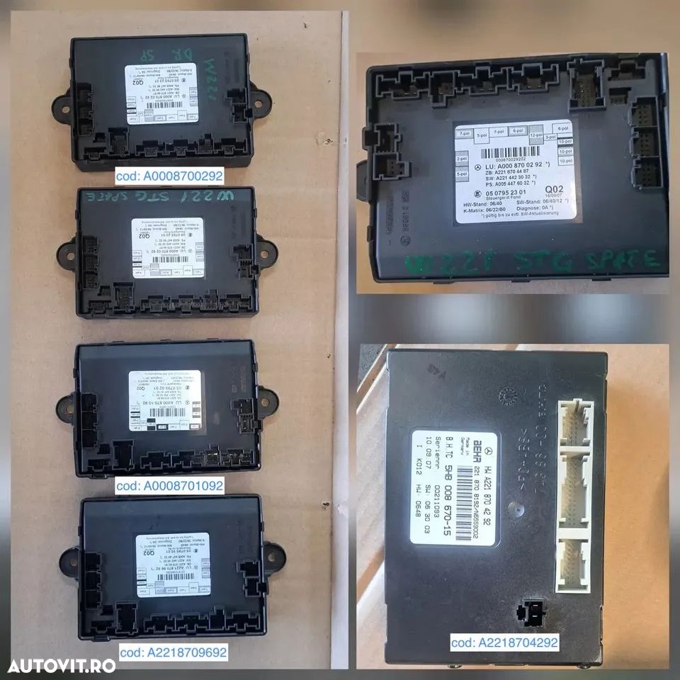 Difuzor harman/kardon modul usa dr f confort ecu modul control incalzire navigatie cutie relee airbag lateral coloana volan ansamblu stergator mercedes s class w221 2005 - 2013 - 3