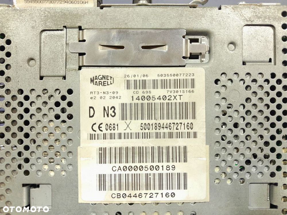 CITROEN C8 RADIO ODTWARZACZ CD NAWIGACJA 14005402XT - 7