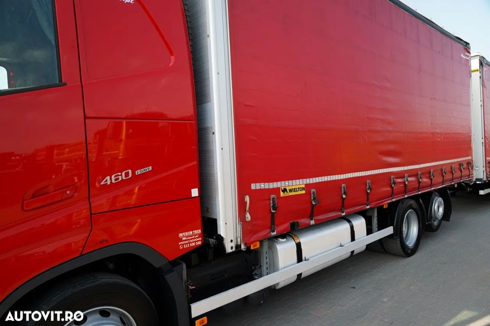 Volvo FH 460 / COMBINAȚIE TANDEM / 120 M3 / TRANSITION / I-SAVE / I-PARK COOL / DIRECȚIE CU RIDICARE AXLE / WIELTON / CORTINĂ ARMATĂ - 8
