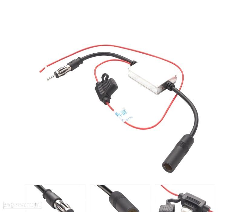 AMPLIFICADOR DE SINAL DE RADIO AM FM COM CONECTOR UNIVERSAL 12V 24V - 1