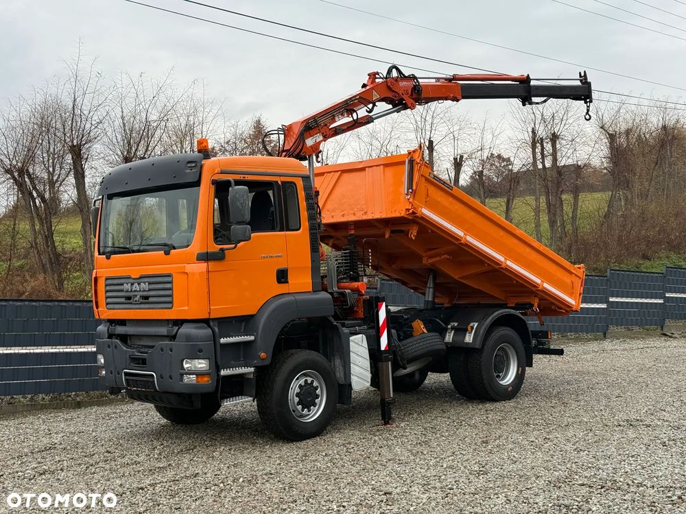 MAN * MAN 18 480 * KIPER WYWROTKA * 4x4 * HDS ATLAS 85* STAN BARDZO DOBRY * Sprowadzony - 12