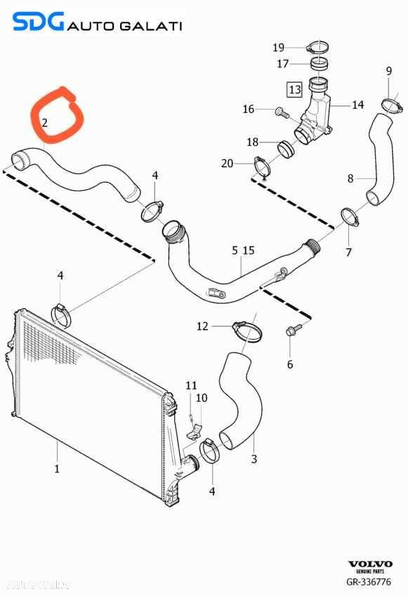 Furtun Aer Intercooler Dreapta Volvo XC70 2.4 D 2002 - 2007 [C6663] - 1
