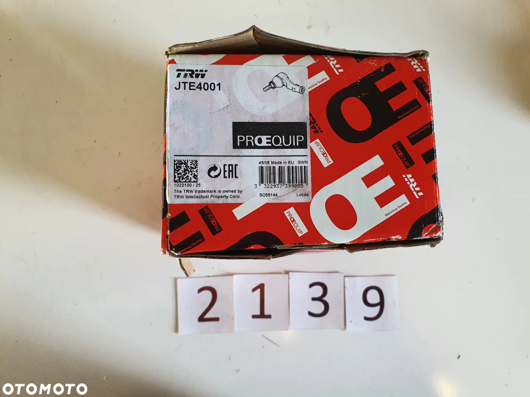 Końcówka drążka kierowniczego Mercedes DAF MAN Iveco Renault TRW JTE4001 JTE4072 - 3