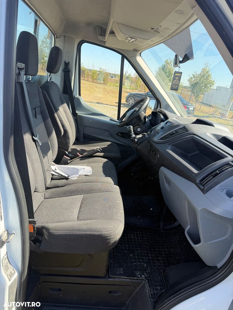 Ford Transit 2017 Bena aluminiu obloane camioneta pick-up platforma Tranzit Punte Dubla L4 L5 Unic Proprietar km reali istoric Dokka 3 Locuri Aer Condiționat Navi Nu Crafter Sprinter Iveco 35c Boxer - 18