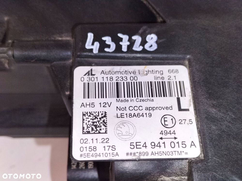 lampa przednia reflektor lewa skoda octavia 4 iv 19- full led - 9