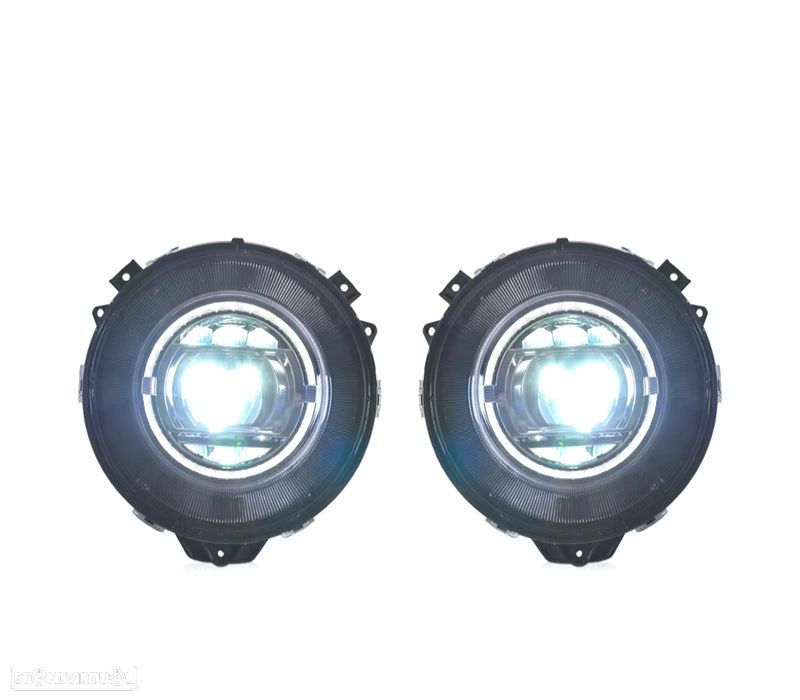 FARÓIS MERCEDES CLASSE G W463 89-18 LOOK AMG G55 FUNDO PRETO - 2