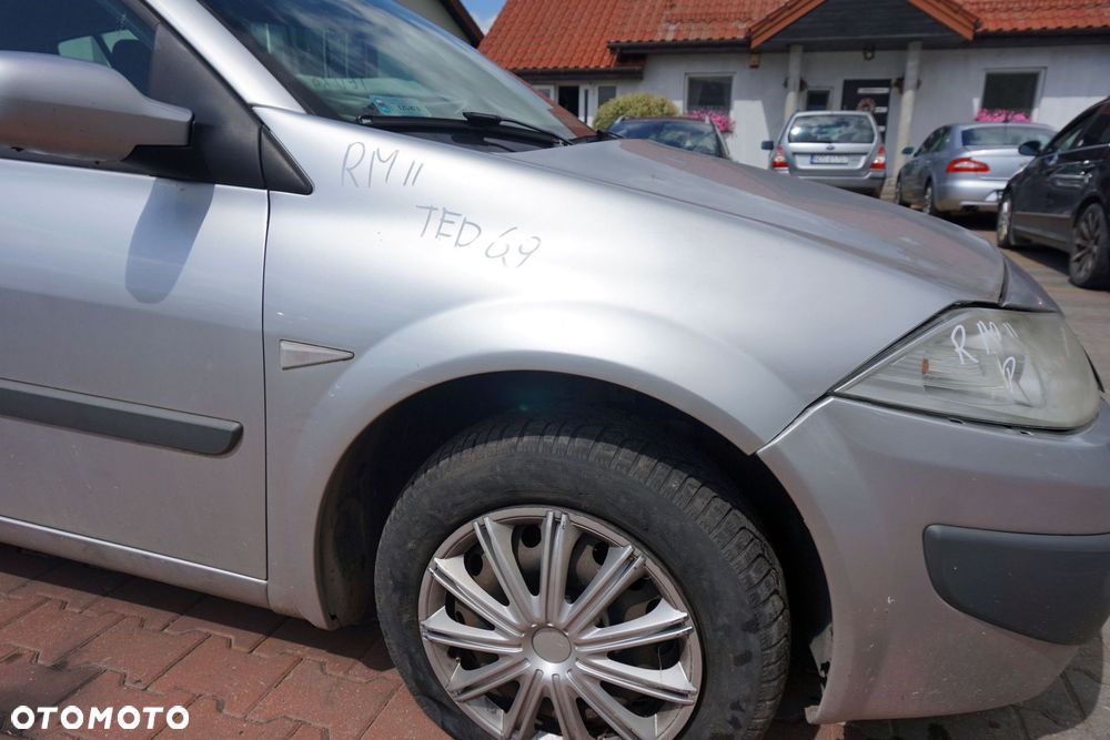 MASKA ZDERZAK BŁOTNIKI LAMPY MEGANE II PH2 LIFT TED69  RENAULT 2006-2008 SREBRNY PRZÓD KOMPLETNY - 5
