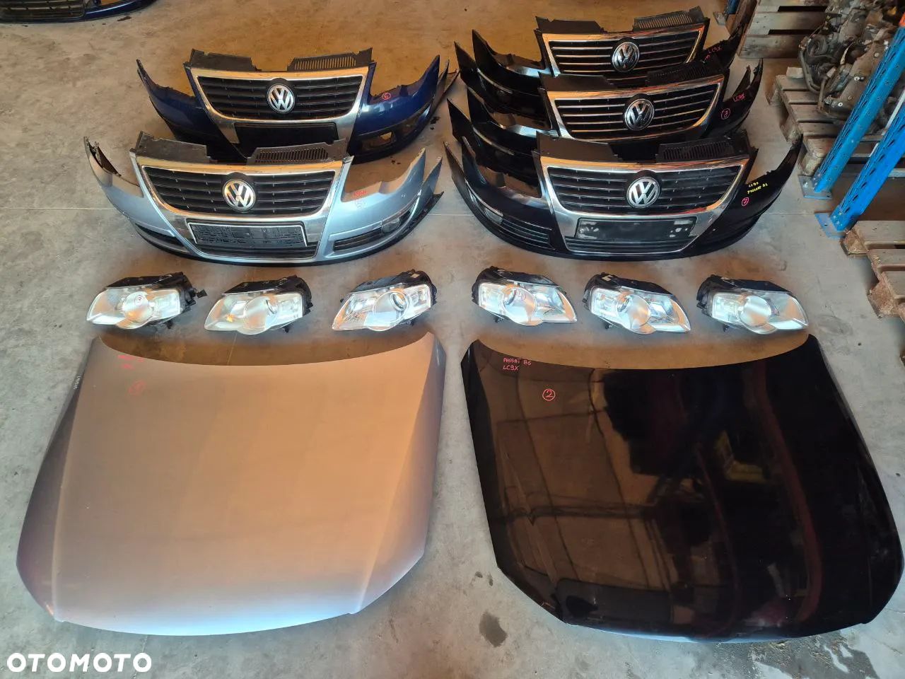 PASSAT B6 ZDERZAK LAMPA MASKA DOKŁADKA REFLEKTOR LC9X LB5M - 1